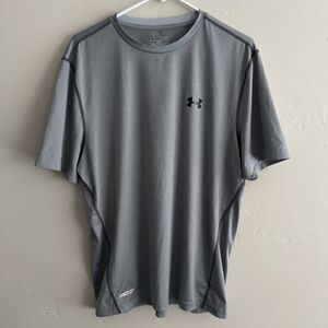 Men’s Under Armour Athletic Fit T Shirt - Gray XL Fitted